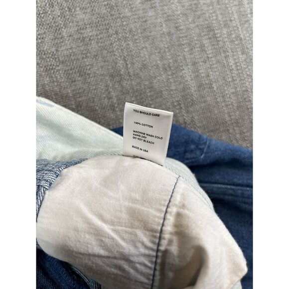 KkCo Jeans Womens Two Tone Blue Colorblock Carpenter Cargo Pants - Sz 25 - Picture 9 of 11